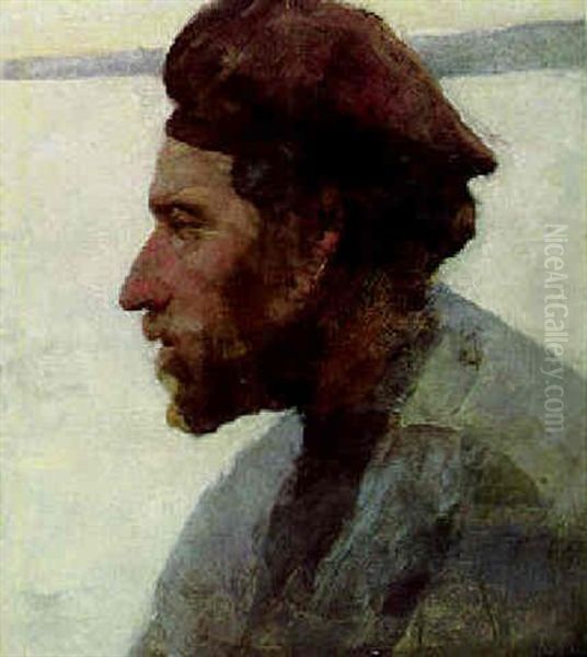 Breton Fisherman Oil Painting by Stanhope Alexander Forbes
