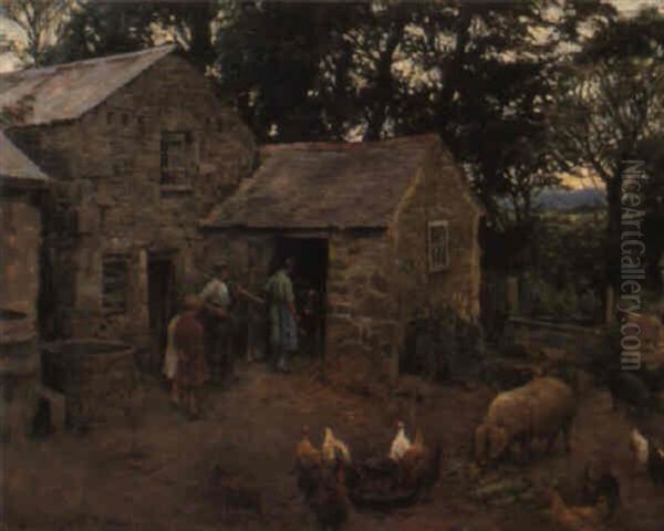 Livestock Oil Painting by Stanhope Alexander Forbes