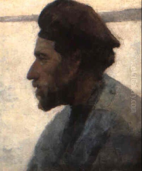 Breton Fisherman Oil Painting by Stanhope Alexander Forbes