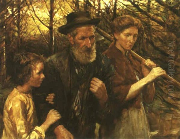 Three Generations Oil Painting by Stanhope Alexander Forbes