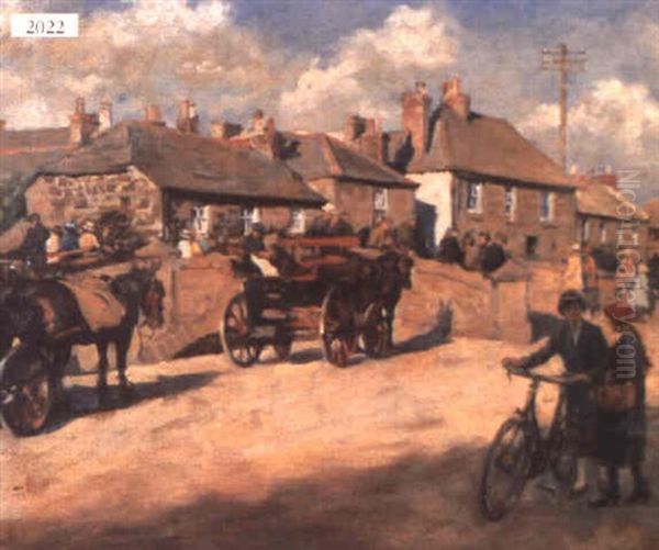 The Wagonette Stand Oil Painting by Stanhope Alexander Forbes
