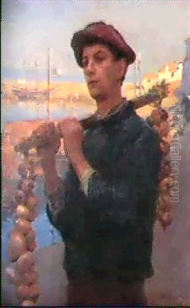 The Onion Boy Oil Painting by Stanhope Alexander Forbes