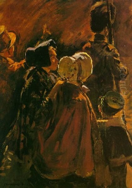 Study For The Destruction Of The Royal Exchange In 1838 Oil Painting by Stanhope Alexander Forbes