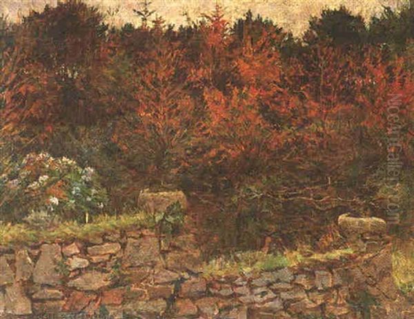 Wood In Autumn Oil Painting by Stanhope Alexander Forbes