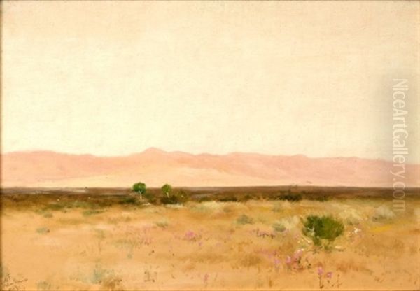 Santa Rosa Mountains From Palm Springs, California Oil Painting by Lockwood de Forest