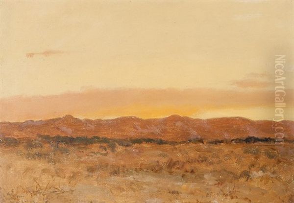 Mexico (orange Sunset) Oil Painting by Lockwood de Forest