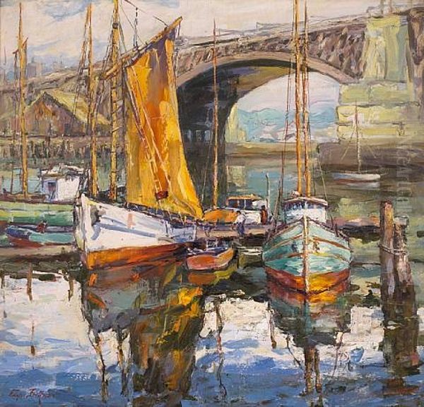 The Golden Sail Oil Painting by J. Edgar Forkner