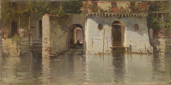 Lago Di Como Oil Painting by Achille Formis