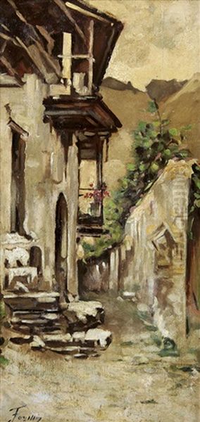 Borgo Montano Oil Painting by Achille Formis