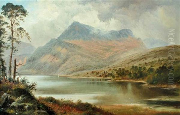 Landscape With River And Mountain Oil Painting by Haughton Forrest