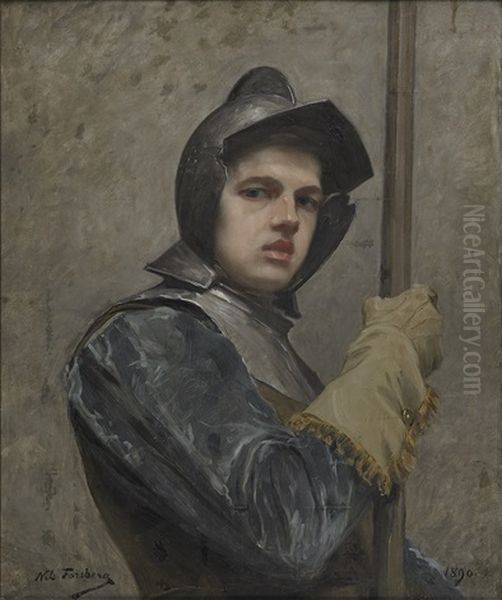 Pikenerare Oil Painting by Nils The Elder Forsberg