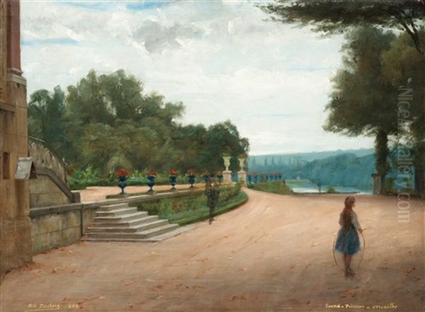 Parkmotiv Fran Versailles Oil Painting by Nils The Elder Forsberg