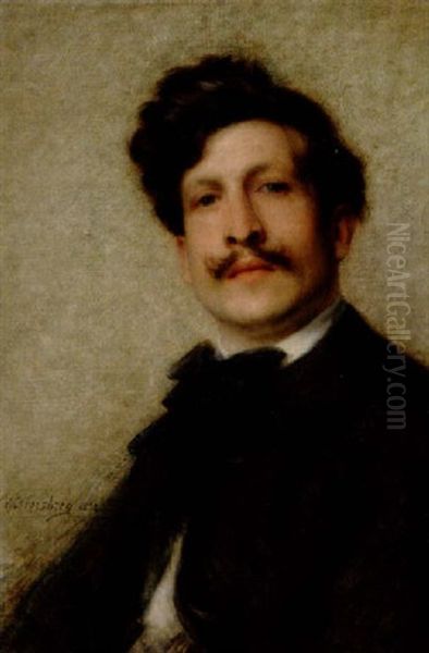 Sjalvportratt Oil Painting by Nils The Elder Forsberg