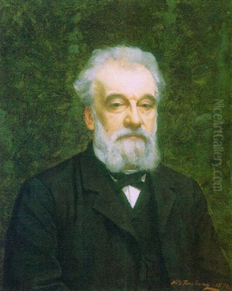 Portrait D'homme Oil Painting by Nils The Elder Forsberg