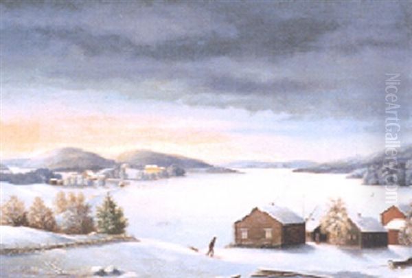 Vinterdag Oil Painting by Lennart Forsten