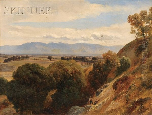 View Of The Valley Oil Painting by Jean Antoine Simeon Fort