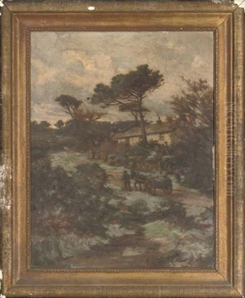 Returning Home Across The Downs Oil Painting by William Banks Fortescue