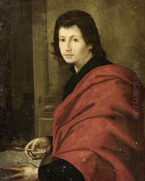 Portrait Eines Schreibenden Mannes Oil Painting by Pier Francesco Di Jacopo Foschi