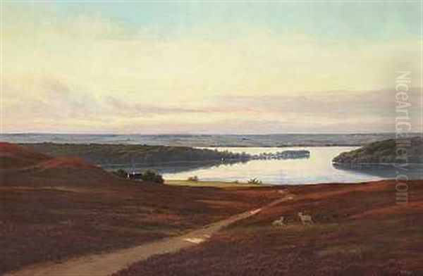 Parti Fra Silkeborgsoerne Oil Painting by Harald Frederick Foss