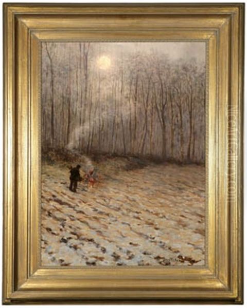 Frosty Morning Oil Painting by Ben Foster