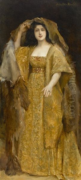 A Portrait Of An Actress Oil Painting by Achille (Georges) Fould