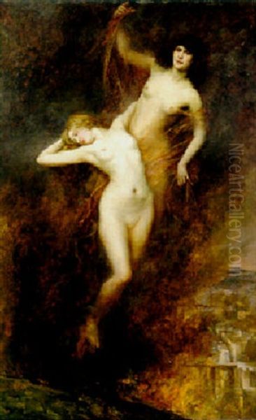 Les Salamandres Oil Painting by Consuelo Fould