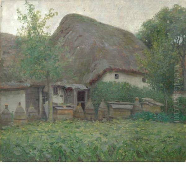 Farm House, Normandy Oil Painting by Alexis Fournier