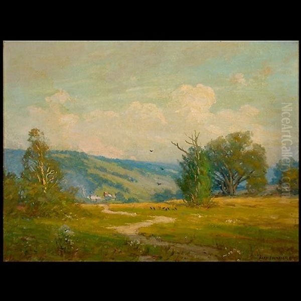 Early Summer In The Valley Oil Painting by Alexis Fournier