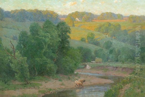 Late Afternoon Oil Painting by Alexis Fournier