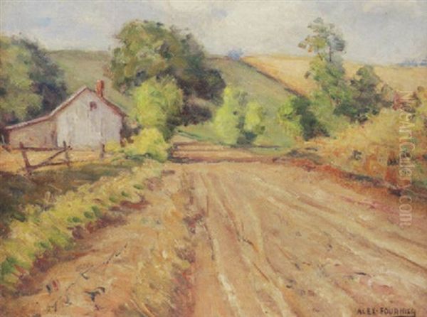 Indiana Farm Oil Painting by Alexis Fournier