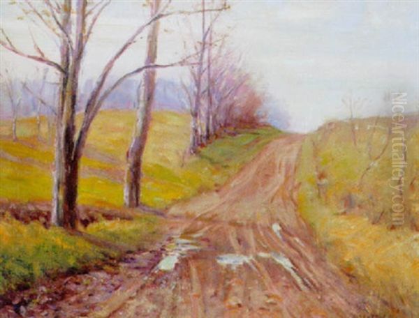 Path Through The Landscape Oil Painting by Alexis Fournier
