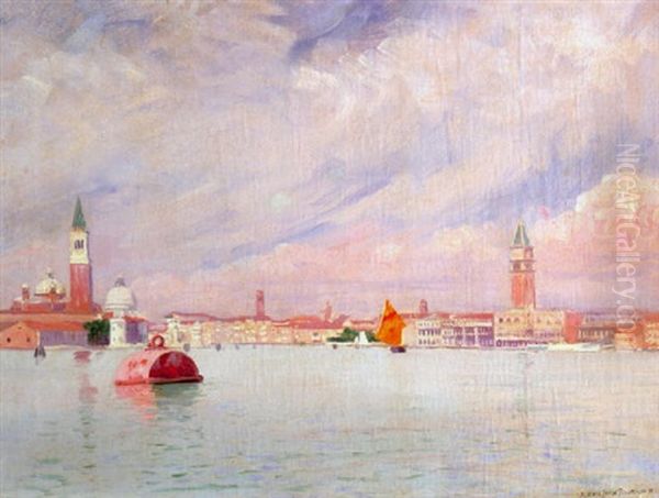 The Lagoons, Venice Oil Painting by Alexis Fournier