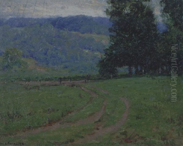 Blue Hills Oil Painting by Alexis Fournier