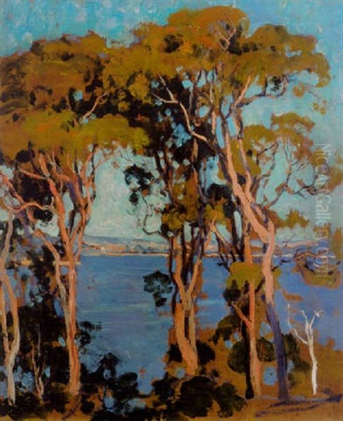 Gum Trees At Cremorne Oil Painting by Emanuel Phillips Fox
