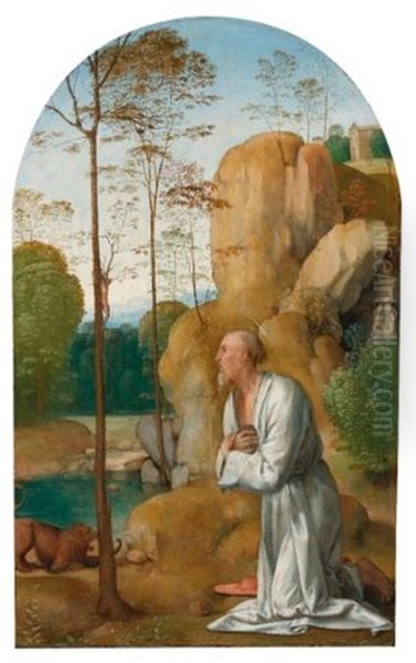 Saint Jerome In The Wilderness Oil Painting by Fra Bartolommeo della Porta