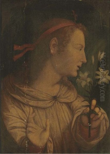 The Angel Of The Annunciation Oil Painting by Fra Bartolommeo della Porta
