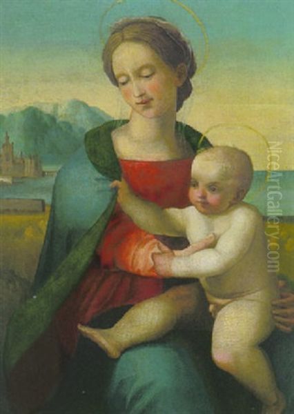 Madonna, Das Christuskind Auf Dem Schoss Haltend Oil Painting by Fra Bartolommeo della Porta