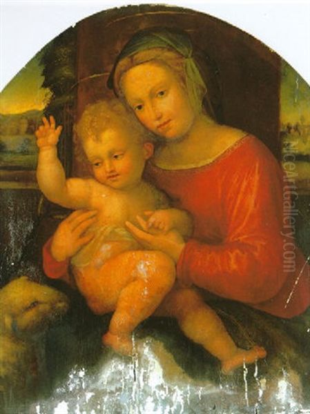 The Madonna And Child Oil Painting by Fra Paolino