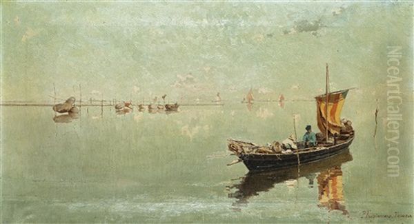 Venezia Oil Painting by Pietro Fragiacomo