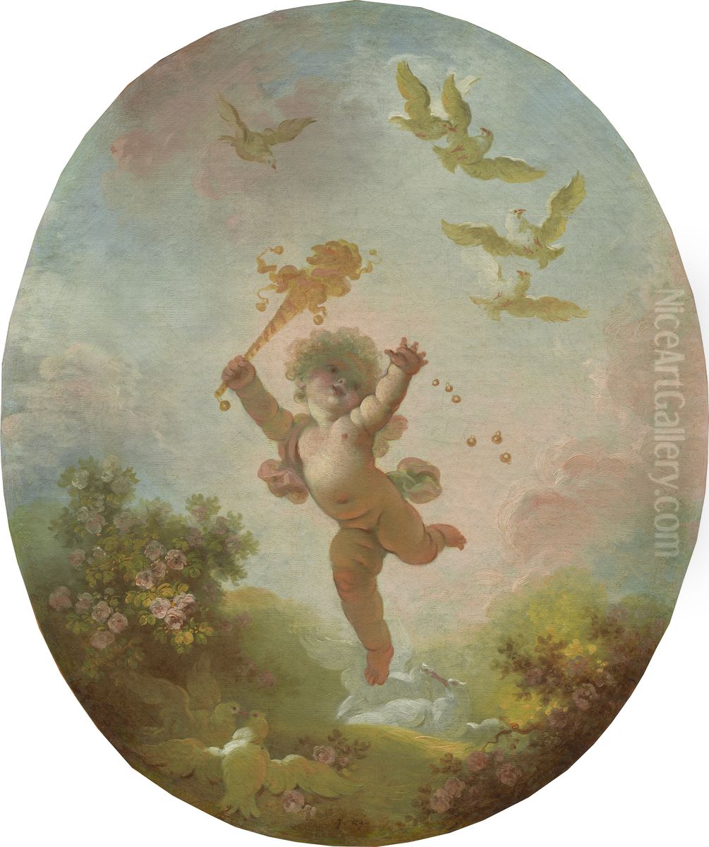 Love As Folly Oil Painting by Jean-Honore Fragonard