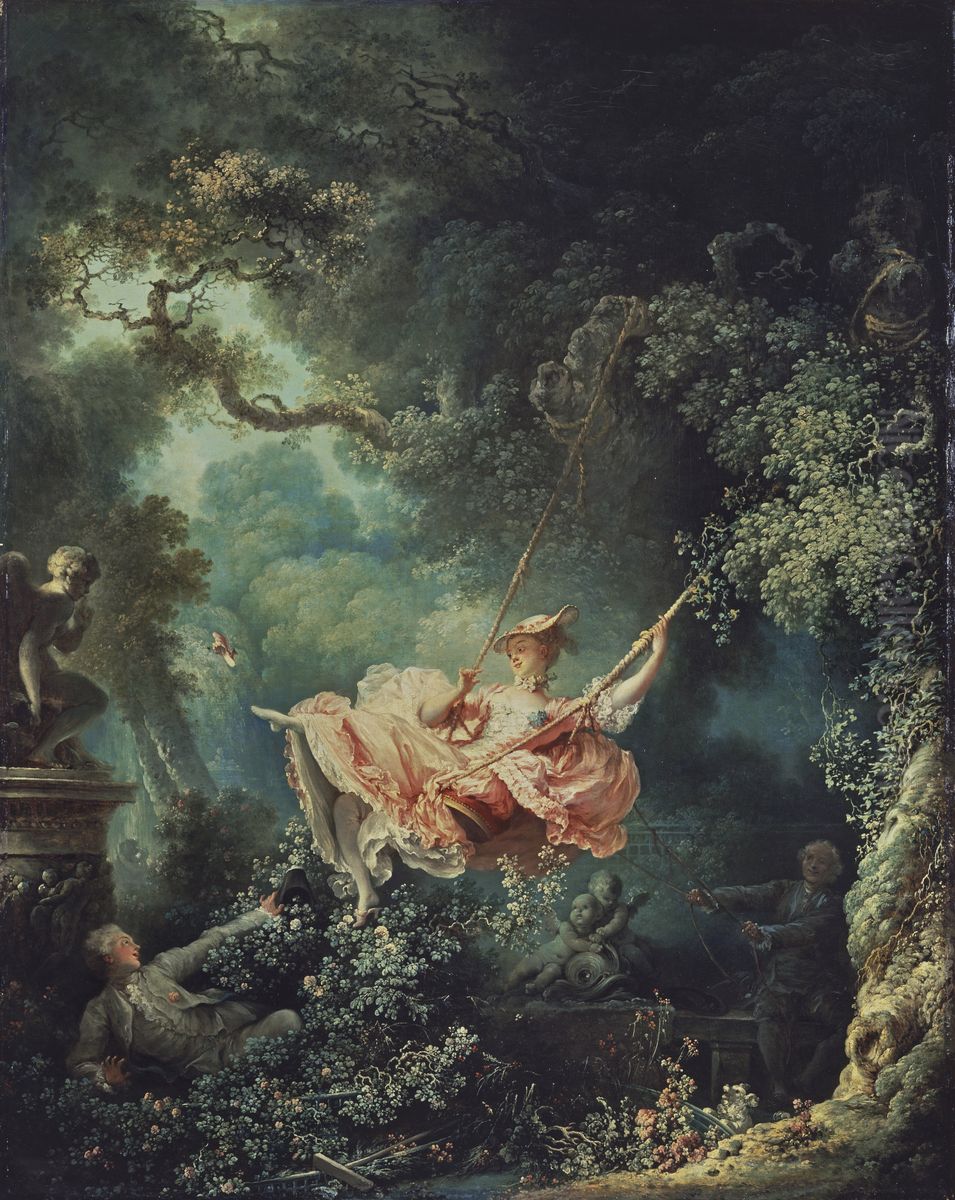 Die Schaukel Oil Painting by Jean-Honore Fragonard