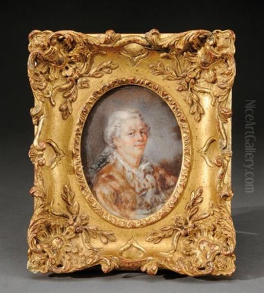 Portrait De Gentilhomme En Manteau D'interieur Oil Painting by Marie Anne Fragonard