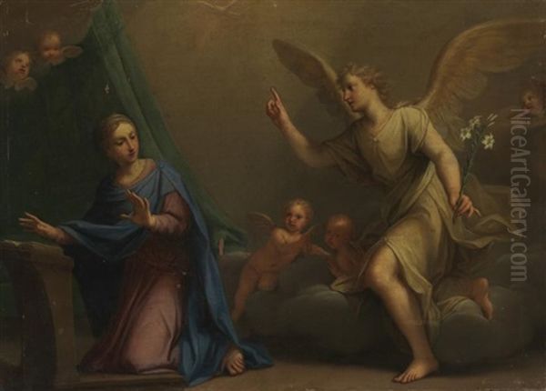 L'annonciation Oil Painting by Marc Antonio Franceschini