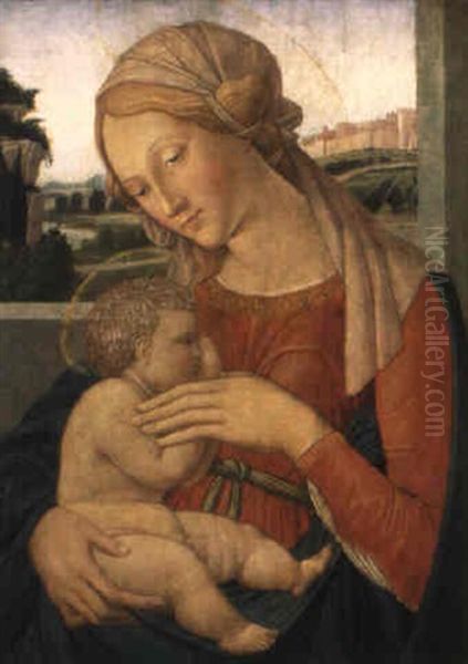 Madonna Col Bambino Oil Painting by Francesco Di Giorgio Martini