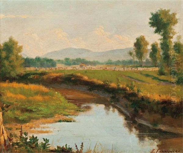 Summer Harvest Oil Painting by Joseph-Charles Franchere