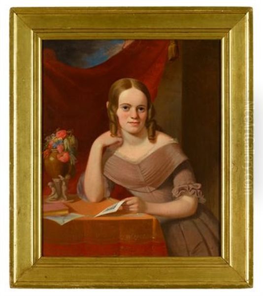 Portrait Of Juliett H.l. Campbell Oil Painting by John F. Francis