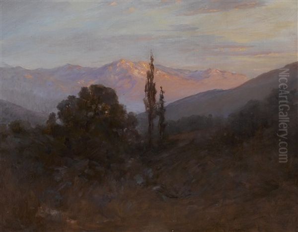 Sunset's Rosy Glow Oil Painting by John Bond Francisco