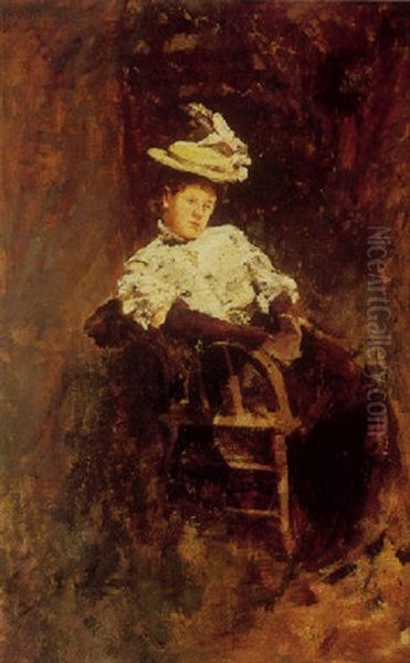 A Portrait Of A Seated Lady Oil Painting by John Bond Francisco