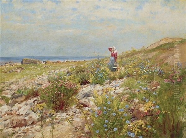 Summer By The Sea Oil Painting by Philipp Franck