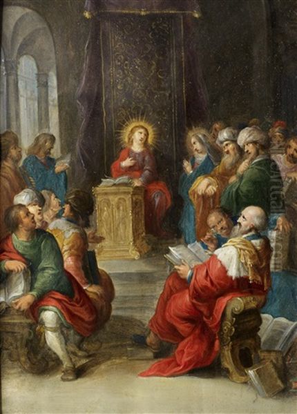 Christ Amongst The Doctors Oil Painting by Frans Francken III